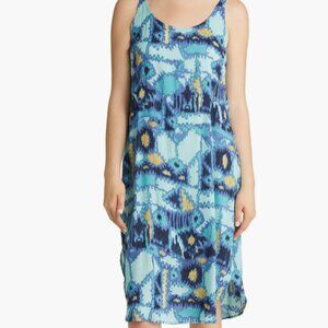NIC+ZOE Blue Summer Solstice Dress - Organic Linen Blend - L7025 - Size XS